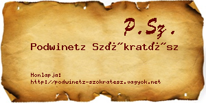 Podwinetz Szókratész névjegykártya